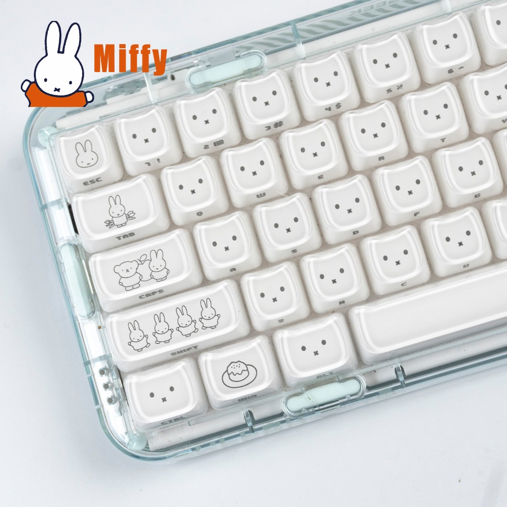 Pc Gaming Lounge - Kawaii Miffy Keycaps Cute Rabbit Key