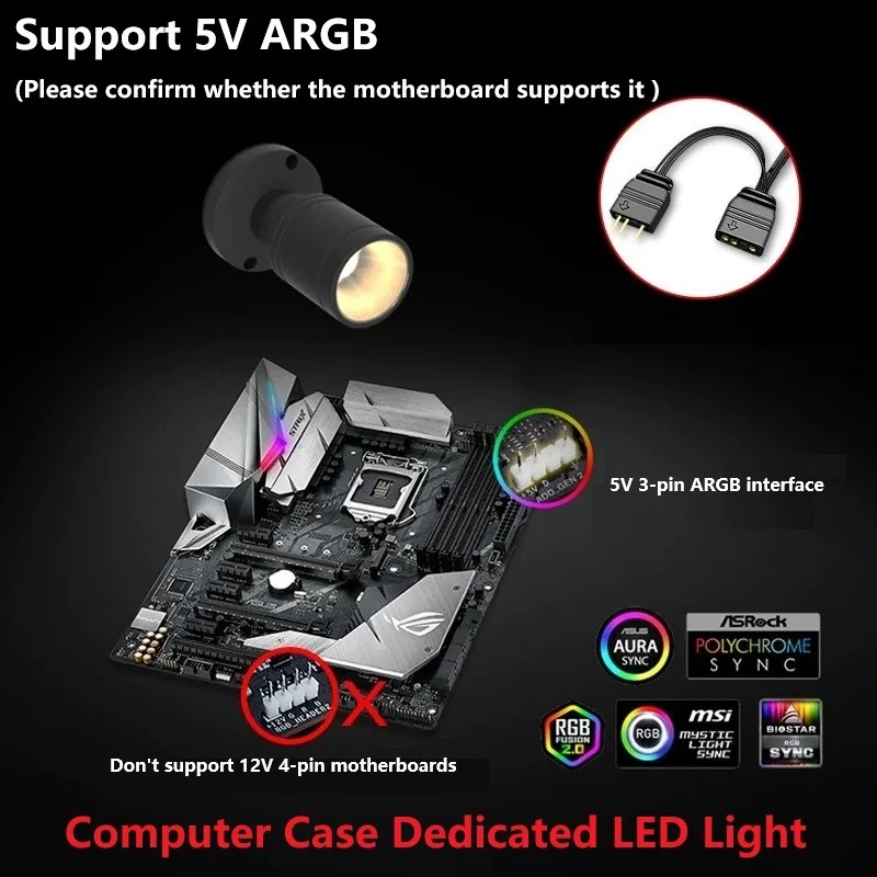 QITU 1W 3W ARGB 5V 3Pin Header - огляд і ціна Pc Gaming Second