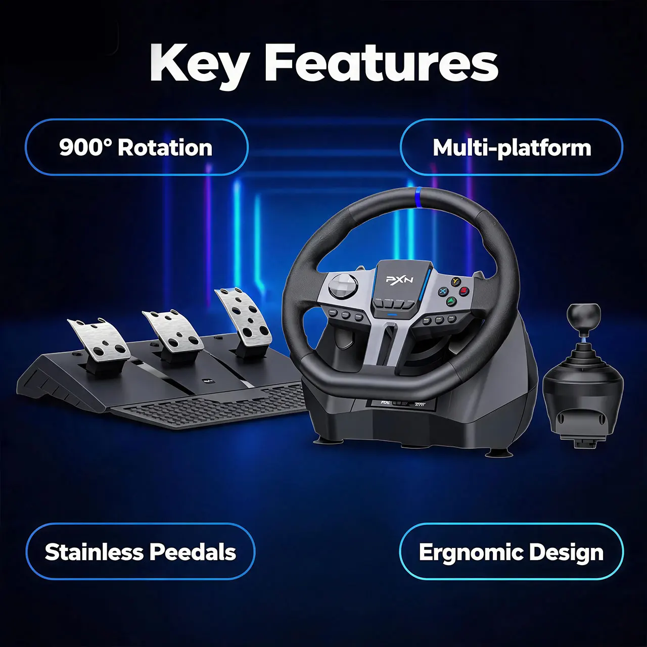 PXN V9 Gen2 Racing Steering Dr - огляд і ціна Pc Gaming Xbox
