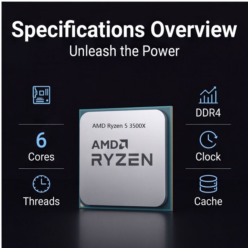 AMD Ryzen 5 3500X Desktop CPU  - огляд і ціна Pc Gaming Cpu
