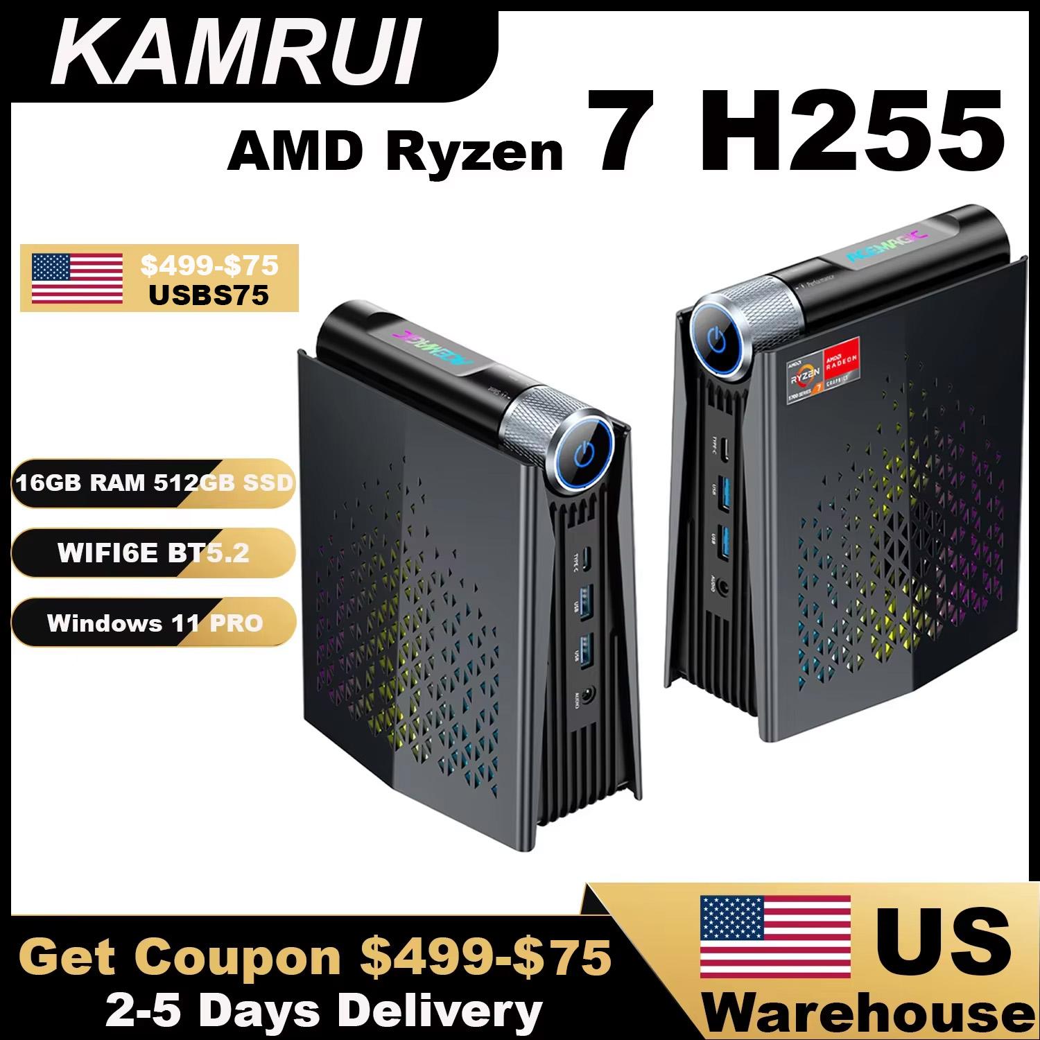 KAMRUI Gaming Mini PC Ryzen 7  - огляд і ціна Pc Gaming Ryzen