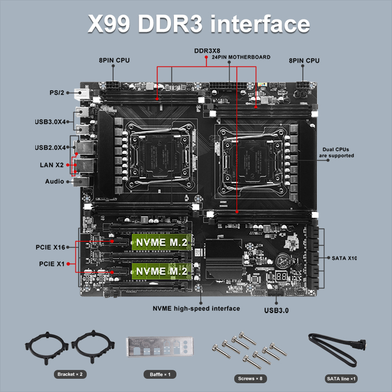 X99 Dual-socket Cpu Motherboar - огляд і ціна Pc Gaming Cpu